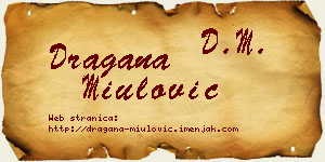 Dragana Miulović vizit kartica